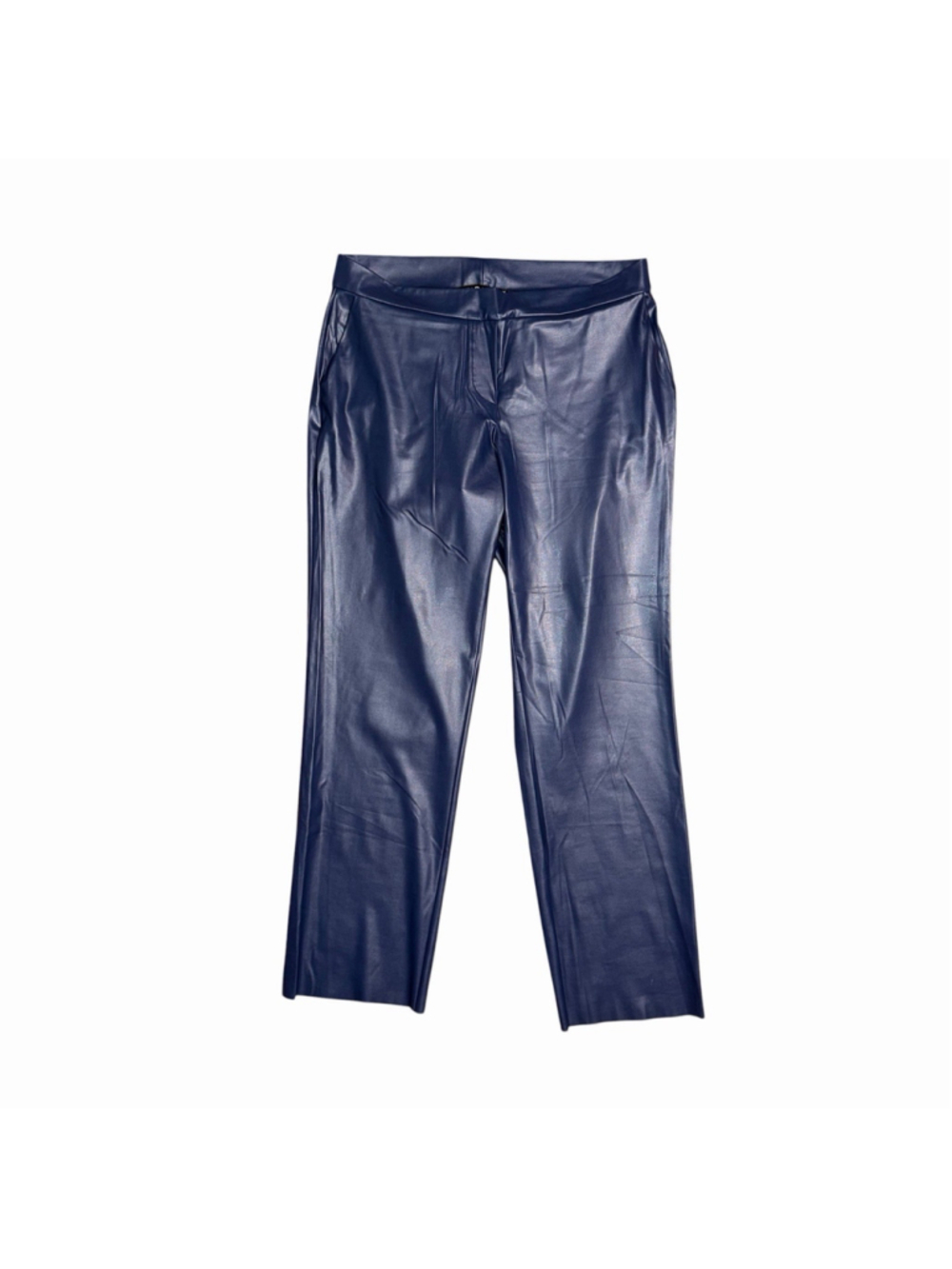 Chiara Boni La Petite Robe Petronilla Faux Leather Pants Blue Size 6?? NO TAG